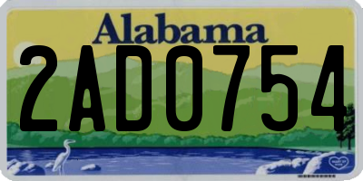 AL license plate 2AD0754