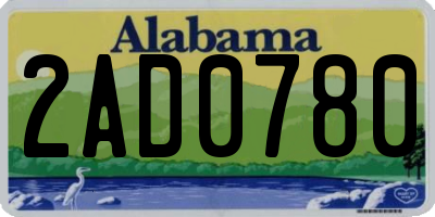 AL license plate 2AD0780