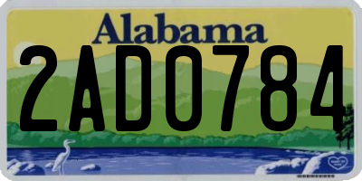 AL license plate 2AD0784