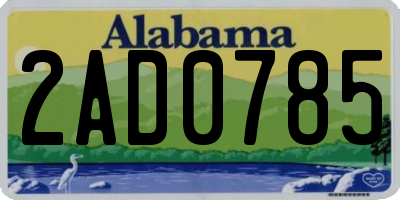 AL license plate 2AD0785