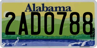 AL license plate 2AD0788