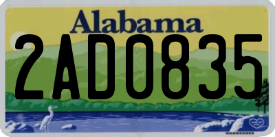AL license plate 2AD0835