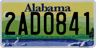 AL license plate 2AD0841