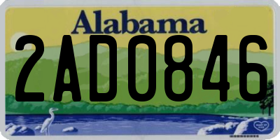 AL license plate 2AD0846