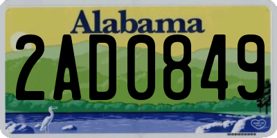 AL license plate 2AD0849