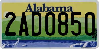 AL license plate 2AD0850