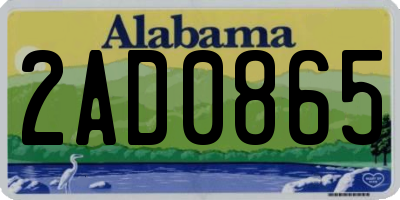AL license plate 2AD0865