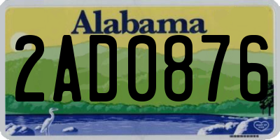 AL license plate 2AD0876