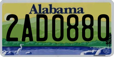 AL license plate 2AD0880