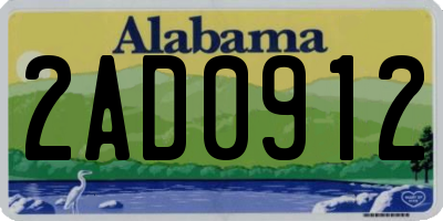 AL license plate 2AD0912
