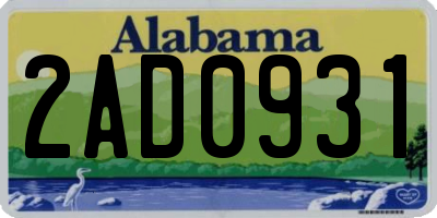 AL license plate 2AD0931