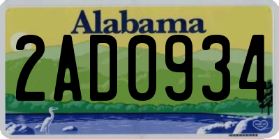 AL license plate 2AD0934