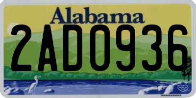 AL license plate 2AD0936