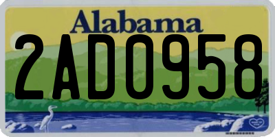 AL license plate 2AD0958