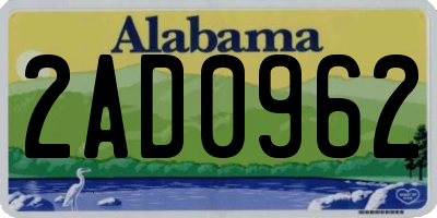 AL license plate 2AD0962