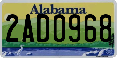 AL license plate 2AD0968
