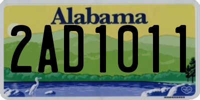 AL license plate 2AD1011