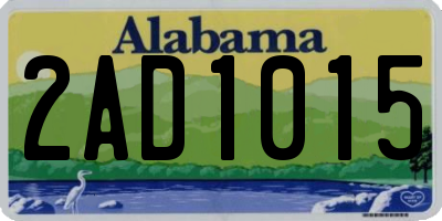 AL license plate 2AD1015