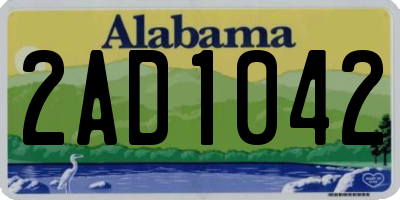 AL license plate 2AD1042