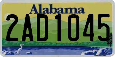 AL license plate 2AD1045