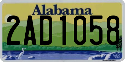 AL license plate 2AD1058
