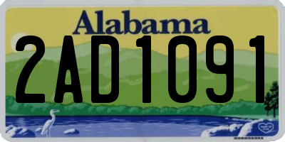 AL license plate 2AD1091