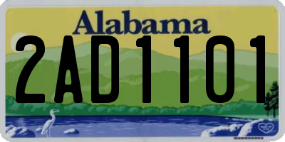 AL license plate 2AD1101