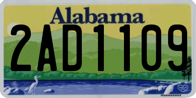 AL license plate 2AD1109