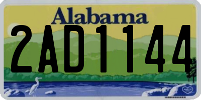 AL license plate 2AD1144