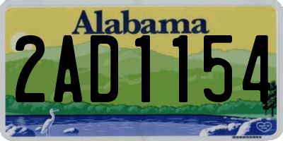 AL license plate 2AD1154
