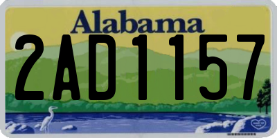 AL license plate 2AD1157