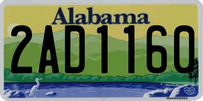 AL license plate 2AD1160