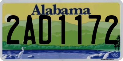 AL license plate 2AD1172