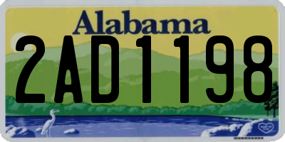 AL license plate 2AD1198