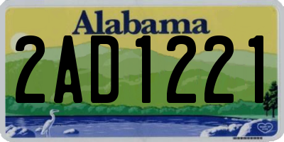AL license plate 2AD1221