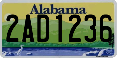 AL license plate 2AD1236