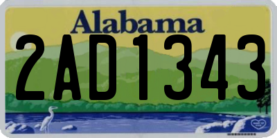 AL license plate 2AD1343