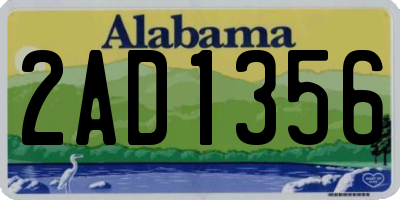 AL license plate 2AD1356
