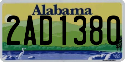AL license plate 2AD1380