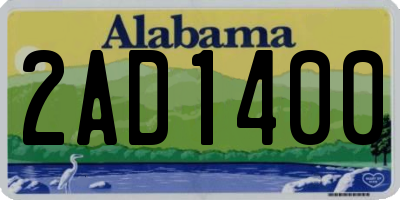 AL license plate 2AD1400