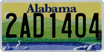 AL license plate 2AD1404