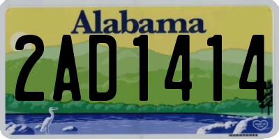 AL license plate 2AD1414