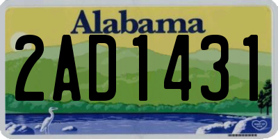 AL license plate 2AD1431