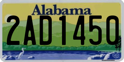 AL license plate 2AD1450