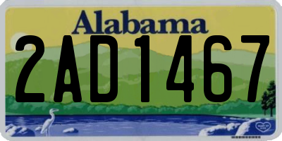 AL license plate 2AD1467