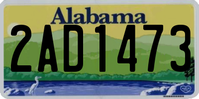 AL license plate 2AD1473