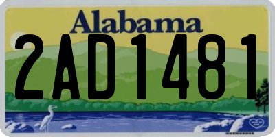 AL license plate 2AD1481