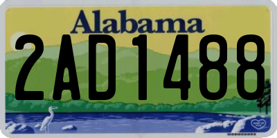 AL license plate 2AD1488