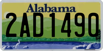 AL license plate 2AD1490