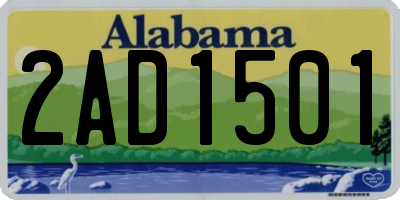AL license plate 2AD1501